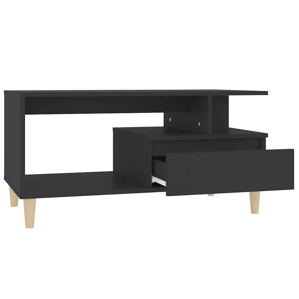 Black Coffee Table with Ample Storage