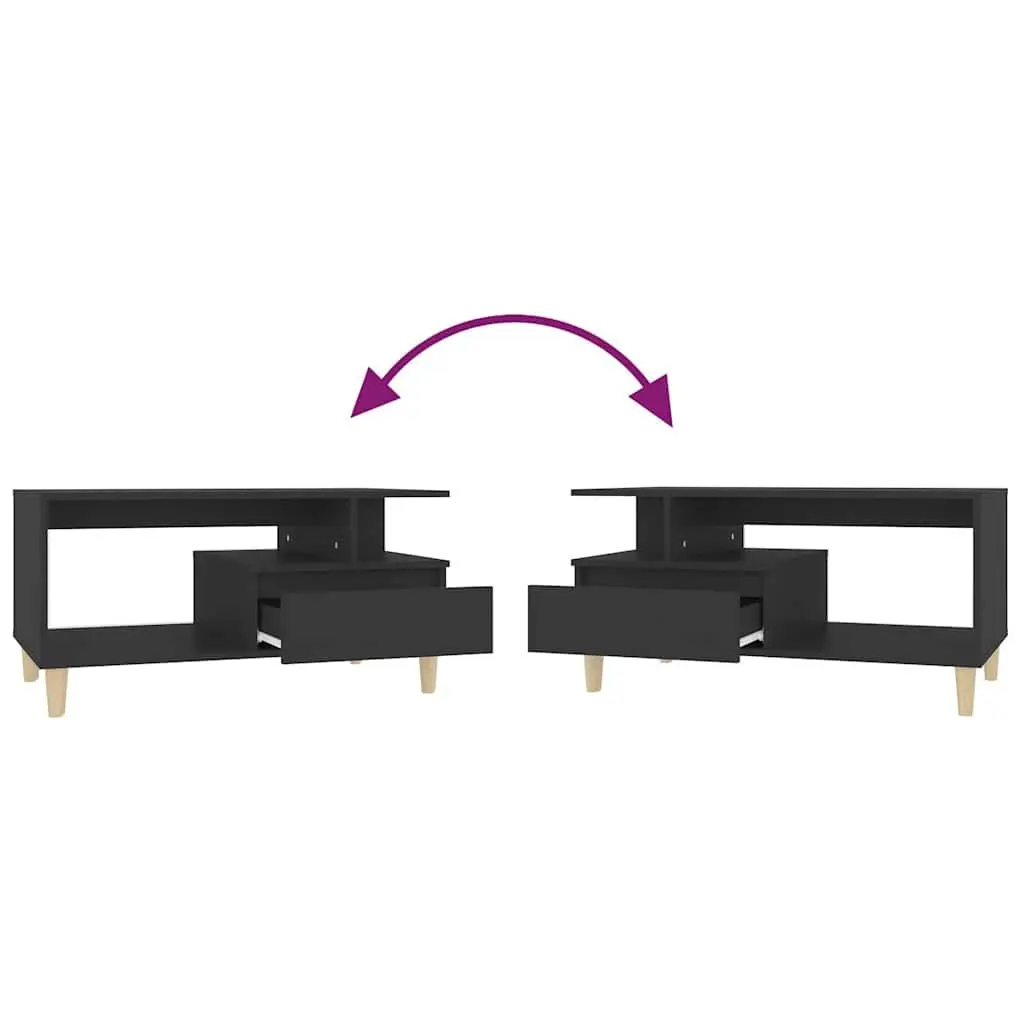 Black Coffee Table with Ample Storage