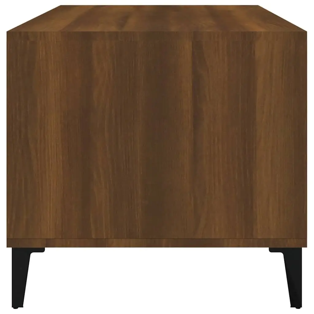 Coffee Table Storage Display 90x49x45 cm Brown Oak