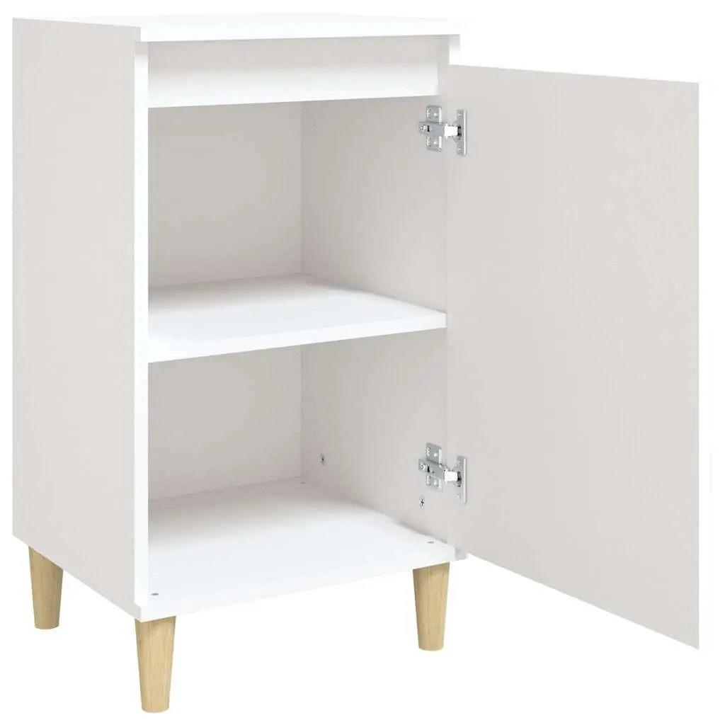 Bedside Cabinet Nightstand Storage 40x35x70cm White