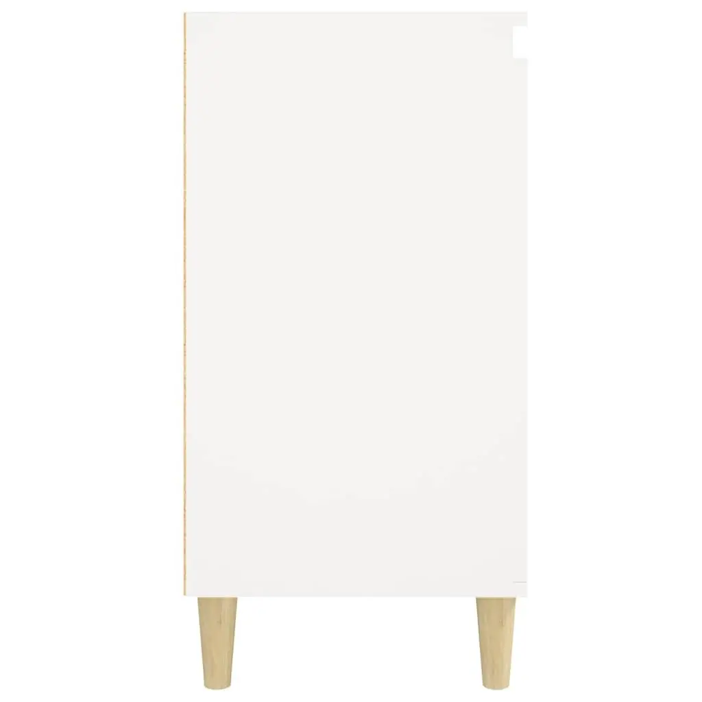 Bedside Cabinet Nightstand Storage 40x35x70cm White
