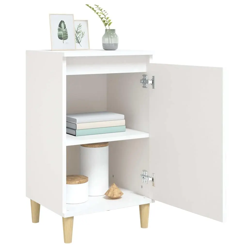 Bedside Cabinet Nightstand Storage 40x35x70 cm White 2 Piece