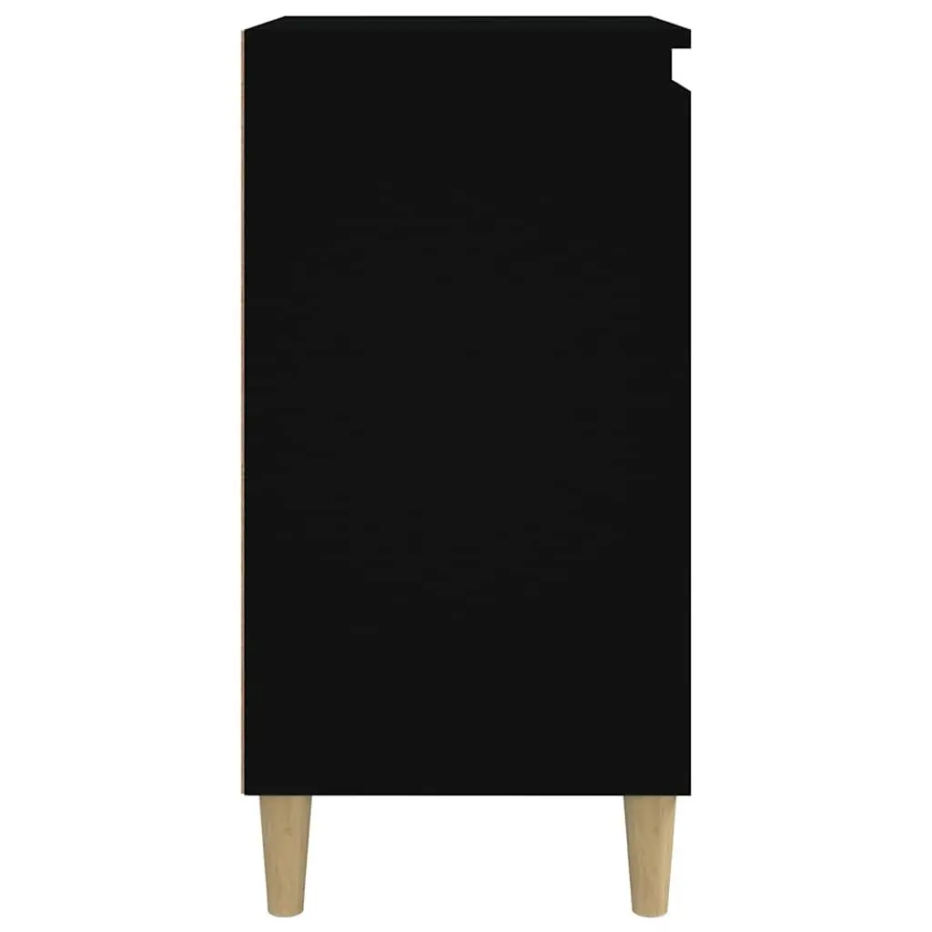 Bedside Cabinet Nightstand Storage 40x35x70 cm Black 2 Piece Engineered Wood