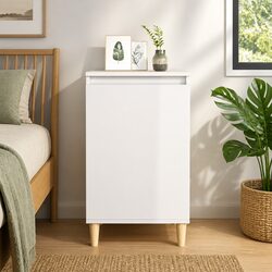 Value-Driven White Nightstand with Storage