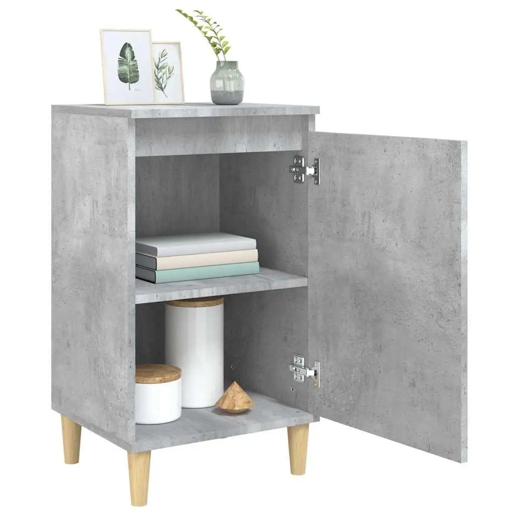 Bedside Cabinet Nightstand Concrete Grey 40x35x70cm Side Table Storage Cabinet