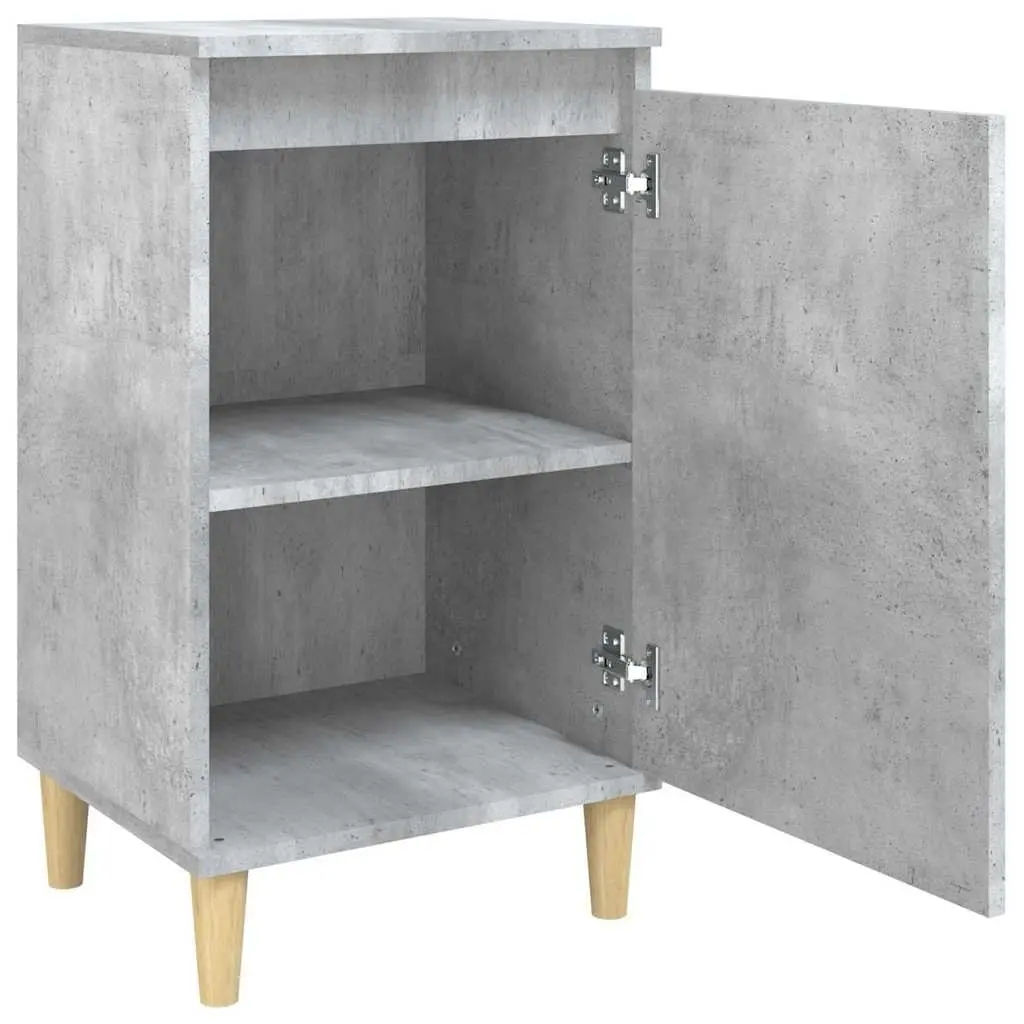 Bedside Cabinets 2 pcs Storage 40x35x70 cm Grey Engineered Wood Nightstand
