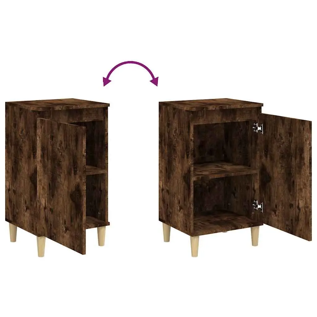 Bedside Cabinets Nightstand Storage 40x35x70cm Brown 2 Piece