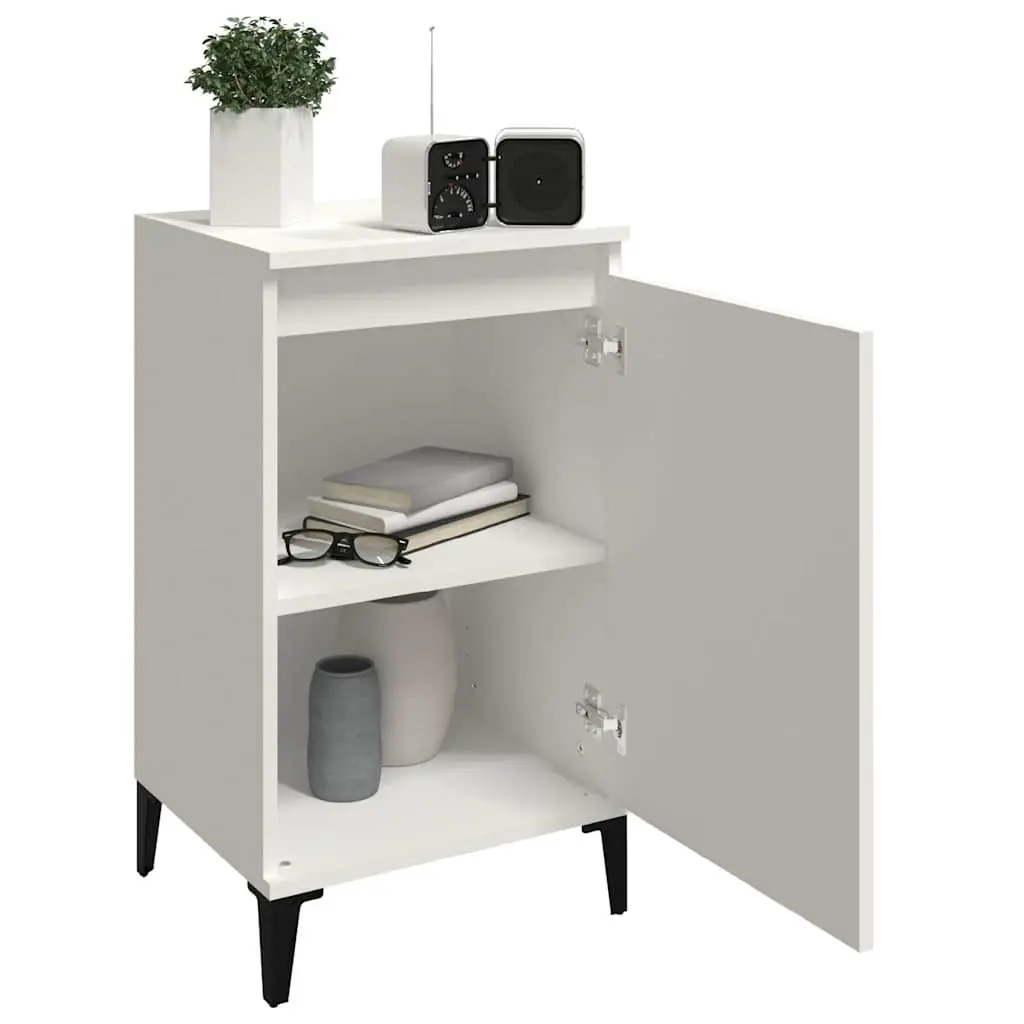 Bedside Cabinet in White with Easy Maintenance