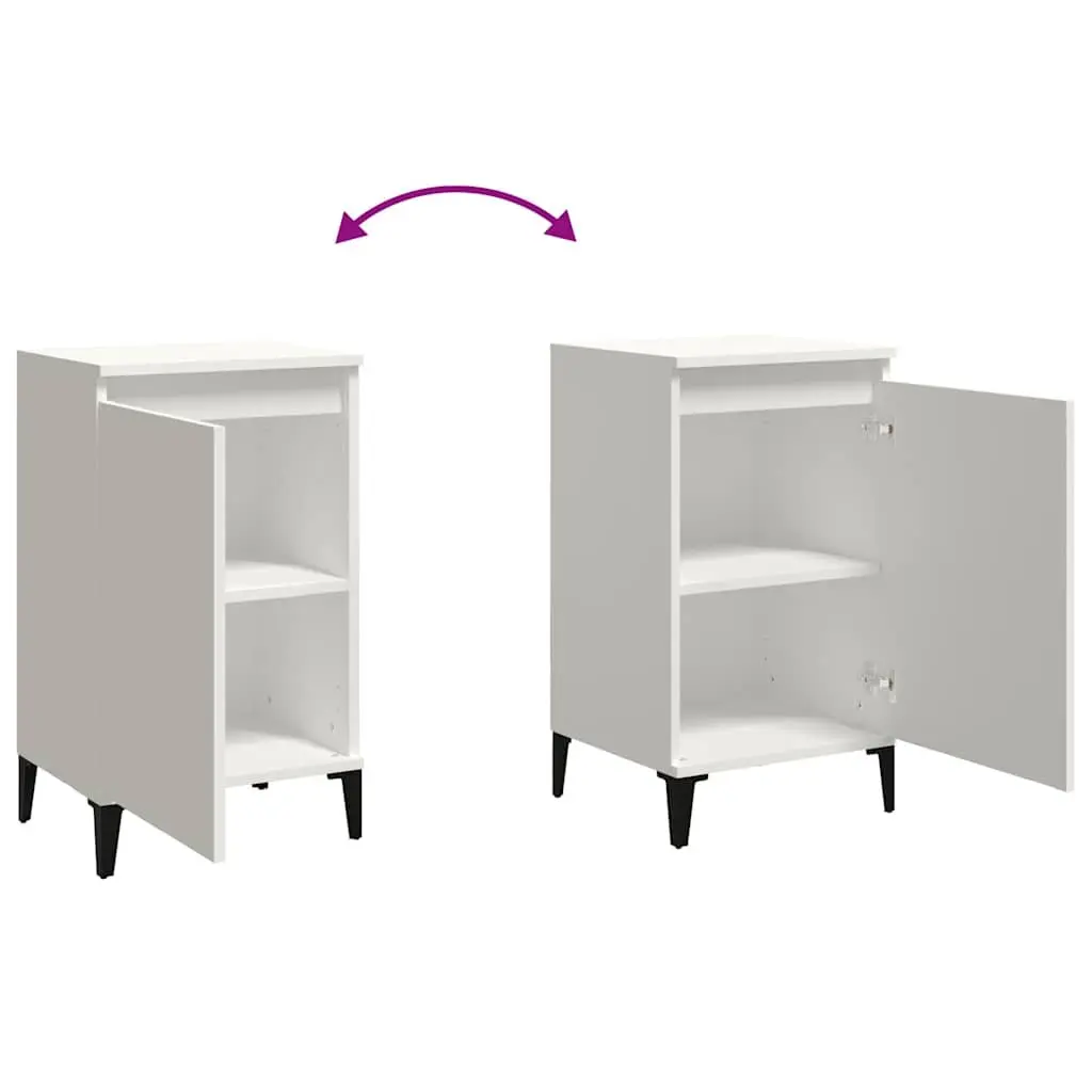 Bedside Cabinet in White with Easy Maintenance