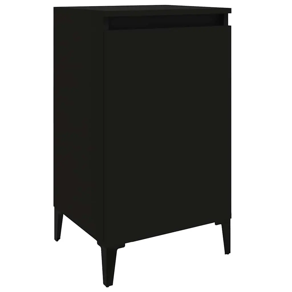 Bedside Cabinet Black 40x35x70 cm Nightstand Bedroom Storage Side Table