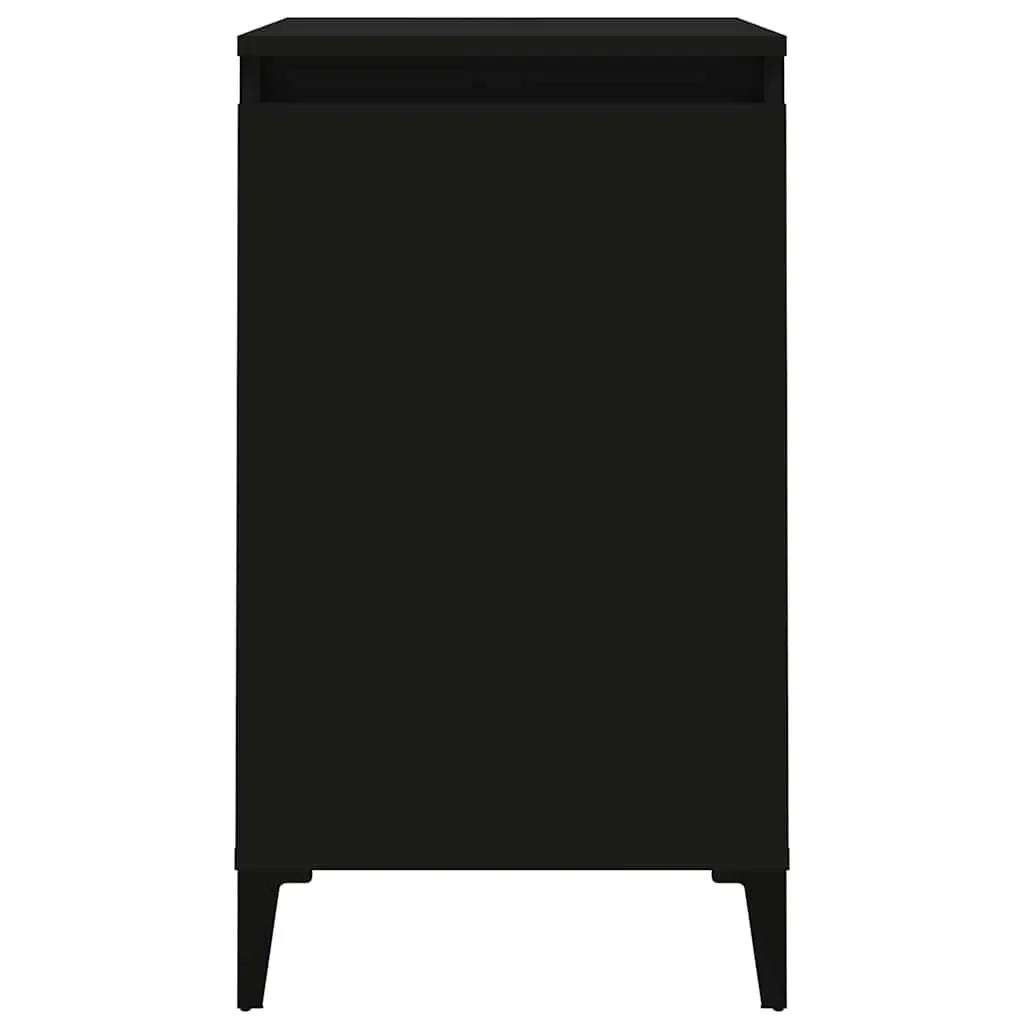 Bedside Cabinet Black 40x35x70 cm Nightstand Bedroom Storage Side Table