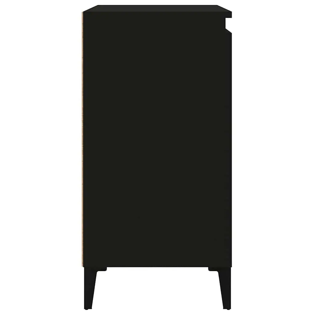 Bedside Cabinet Black 40x35x70 cm Nightstand Bedroom Storage Side Table