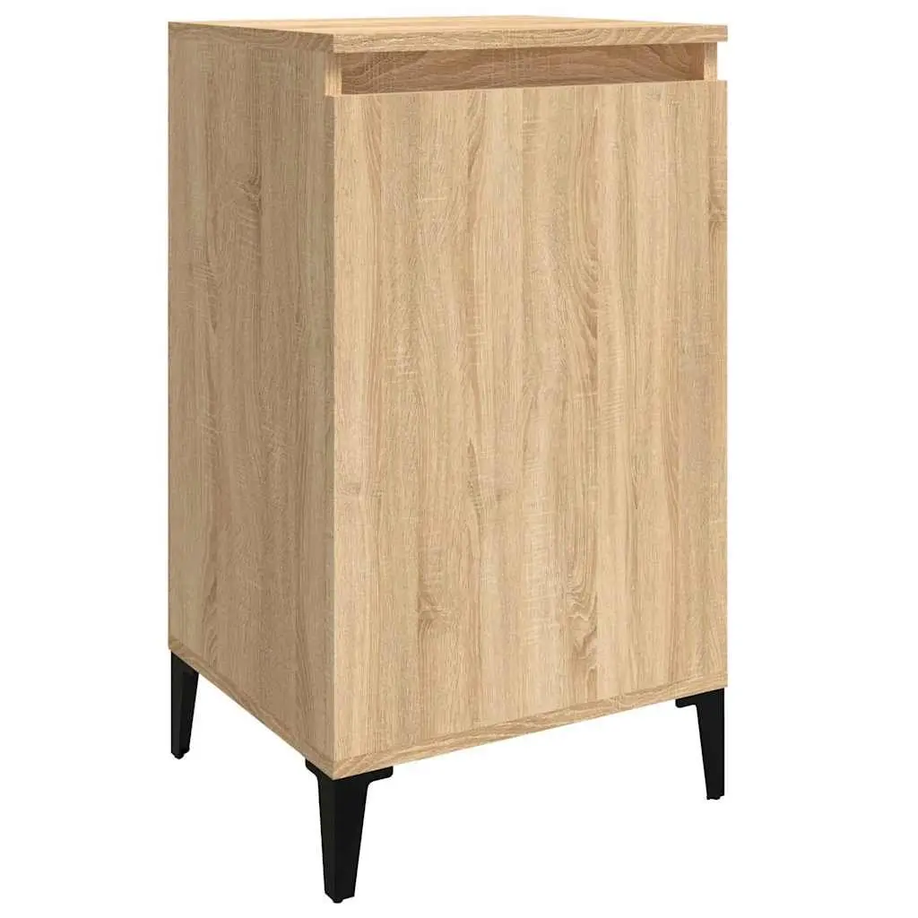 Bedside Table Nightstand Storage 40x35x70cm Brown Engineered Wood 2 Piece