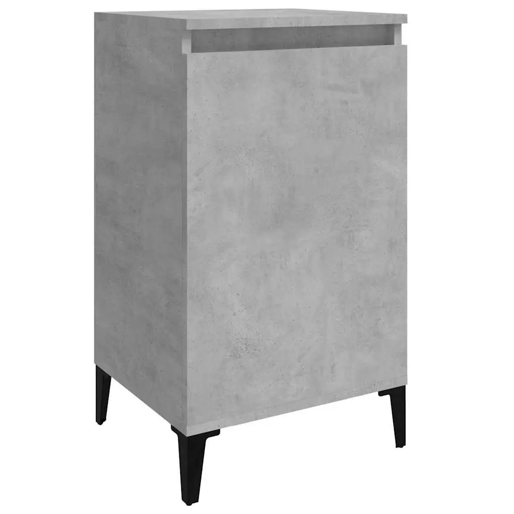 Bedside Cabinets 2 pcs Concrete Grey Nightstands Bedroom Side Table with Door