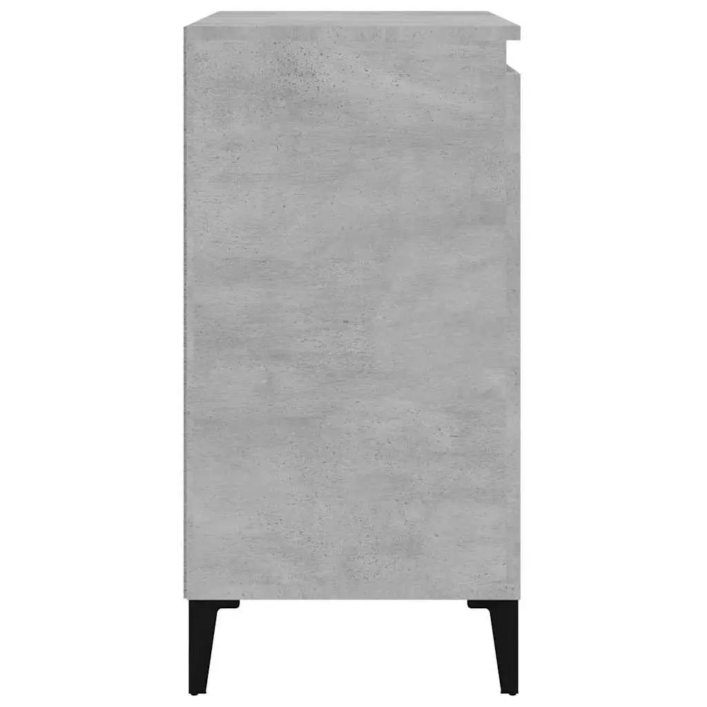 Bedside Cabinets 2 pcs Concrete Grey Nightstands Bedroom Side Table with Door