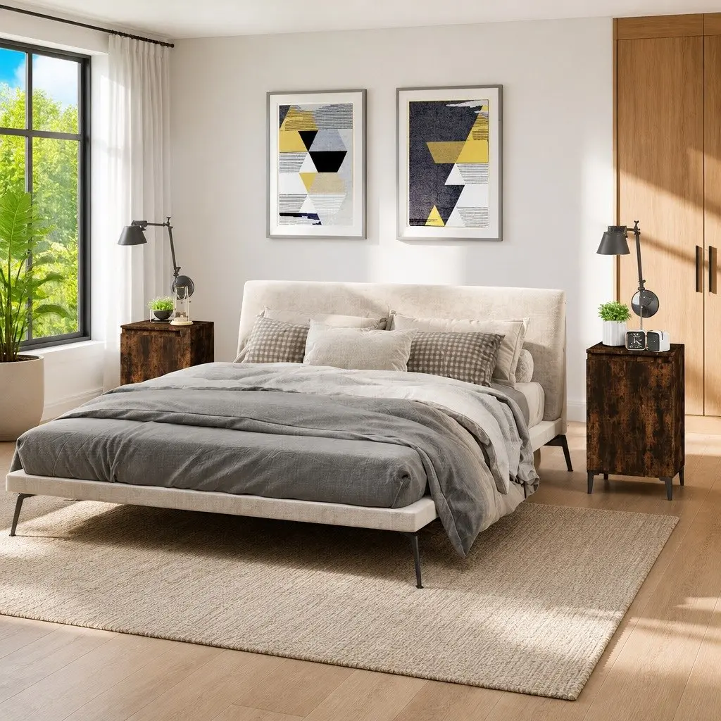 Bedside Cabinets in Brown with Ample Storage