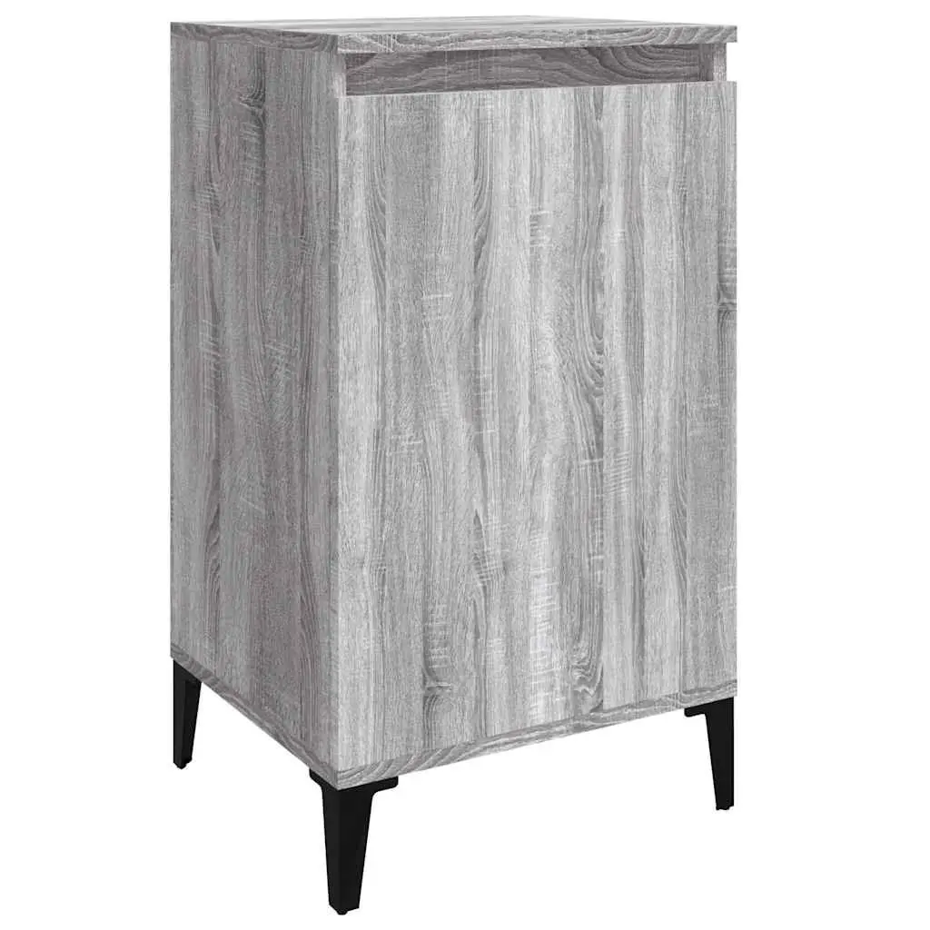 Bedside Cabinets 2 pcs Grey Sonoma Engineered Wood Nightstand Storage