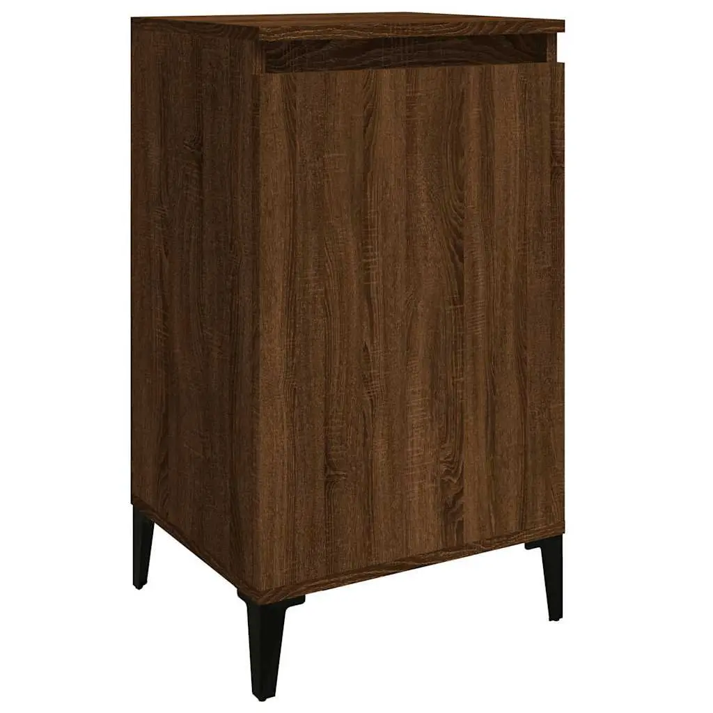Bedside Cabinets 2 pcs Brown Oak Nightstands Storage Cabinet Bedroom Furniture