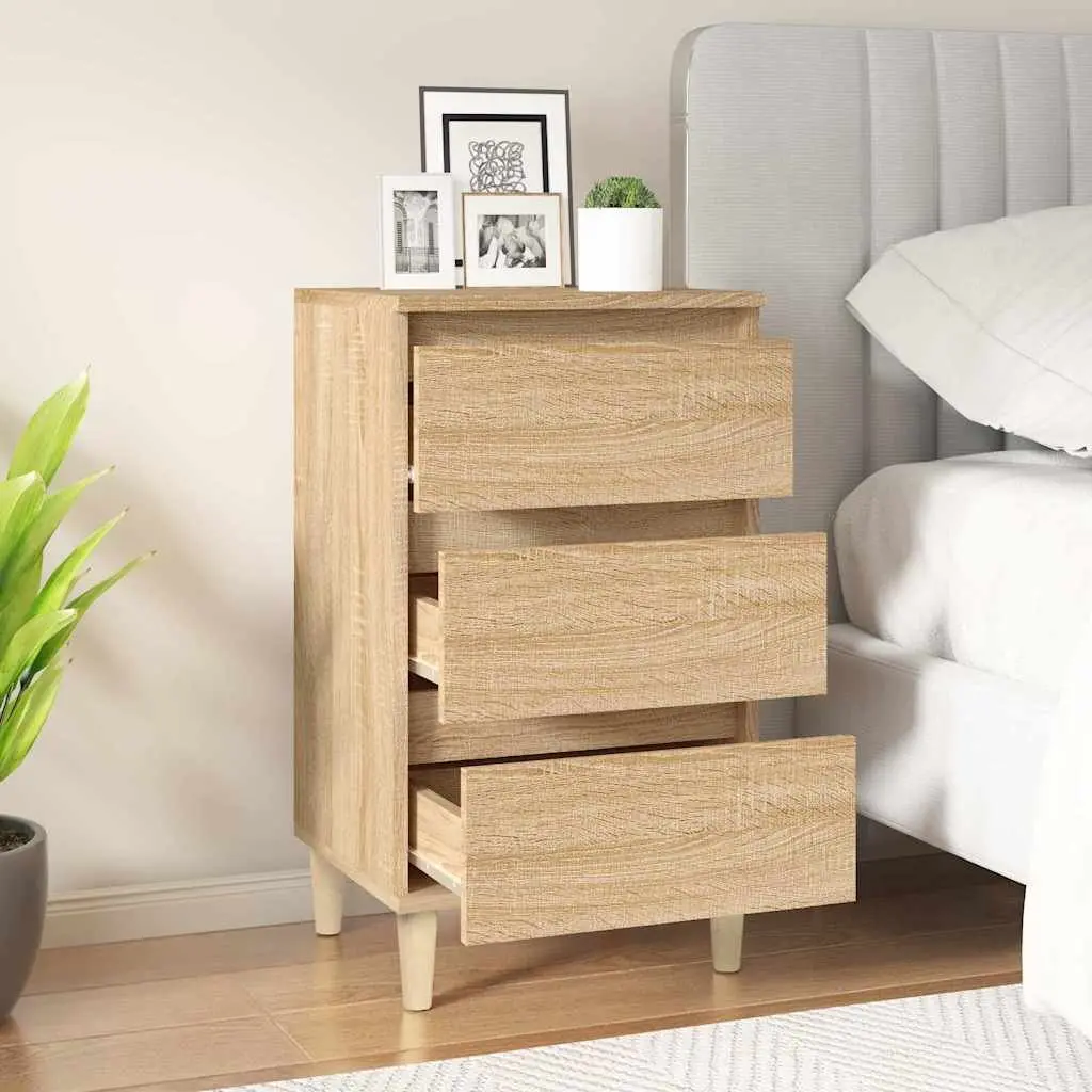 3 Drawer Brown Nightstand for Bedrooms