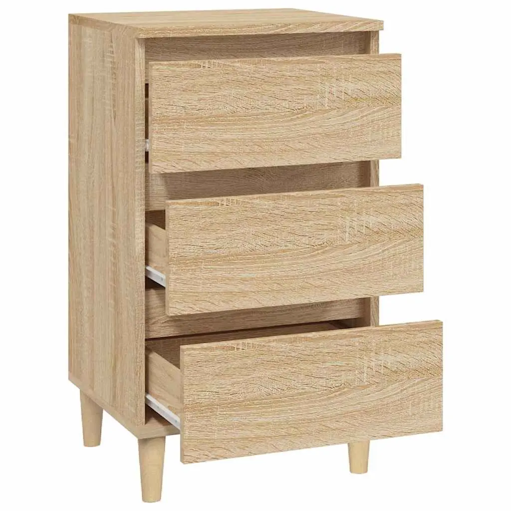 3 Drawer Brown Nightstand for Bedrooms