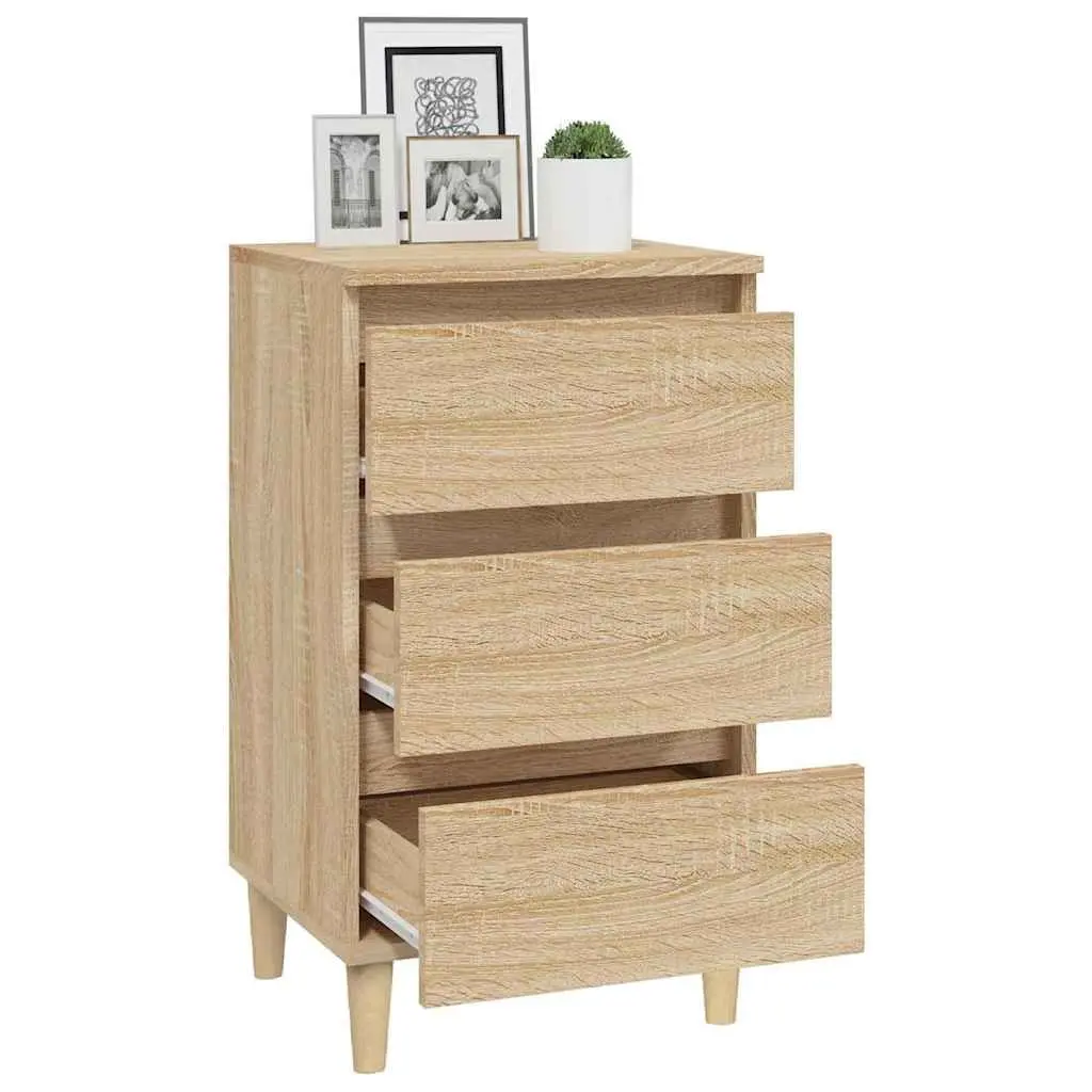 3 Drawer Brown Nightstand for Bedrooms