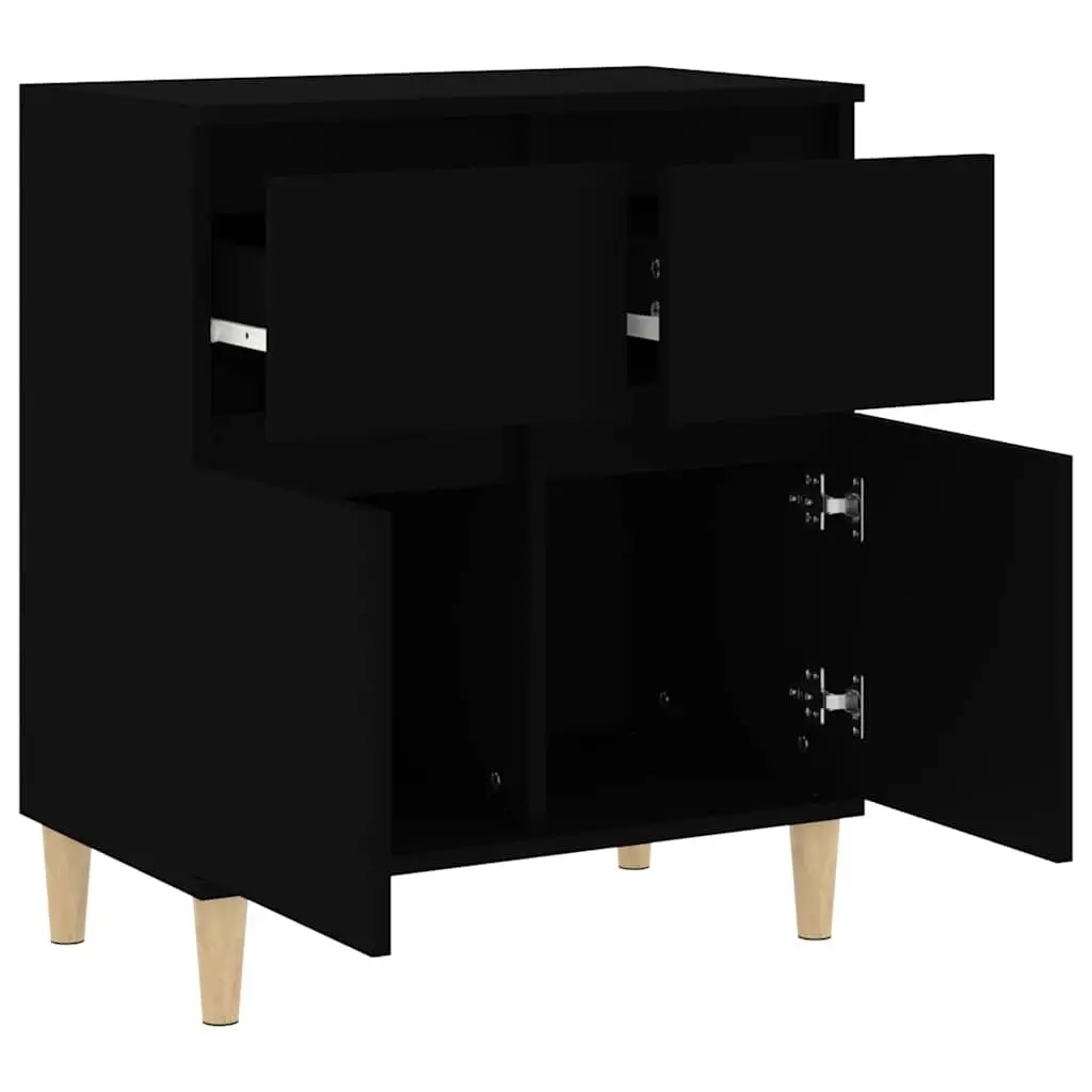 Black Sideboard with Ample Storage Space