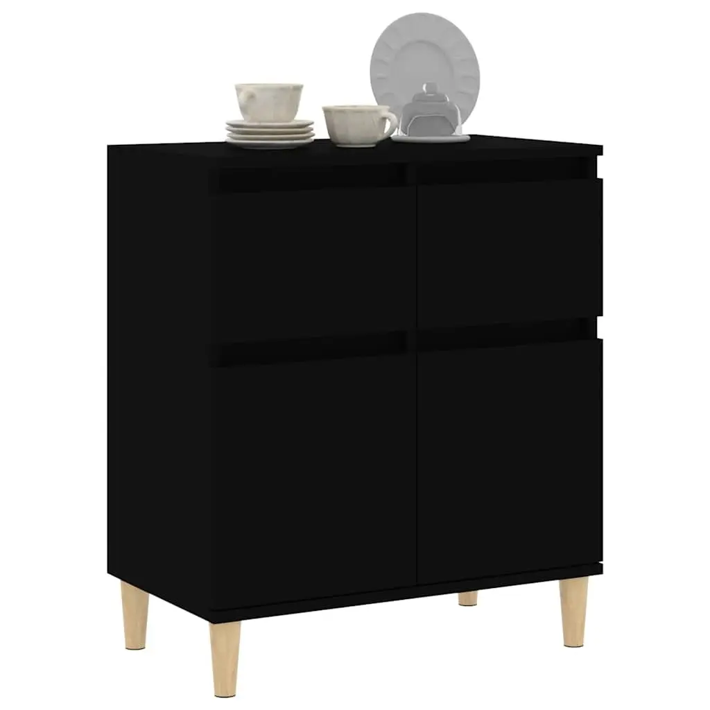 Black Sideboard with Ample Storage Space