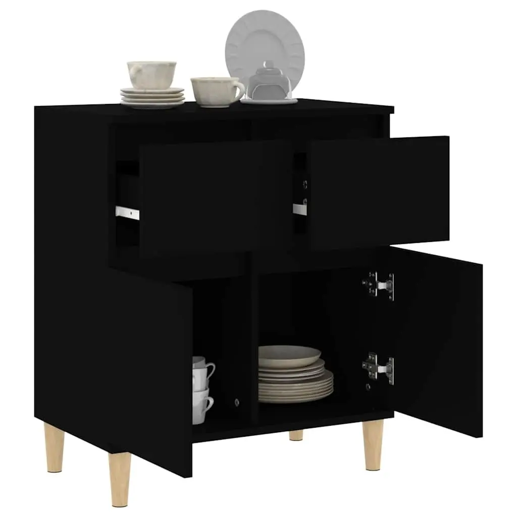 Black Sideboard with Ample Storage Space
