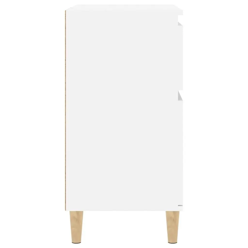 Sideboard Storage Cabinet High Gloss White 60x35x70cm with Drawers and Compartments