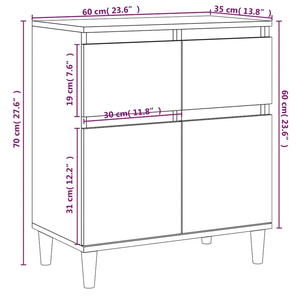 Brown Sideboard Storage Cabinet with Ample Space