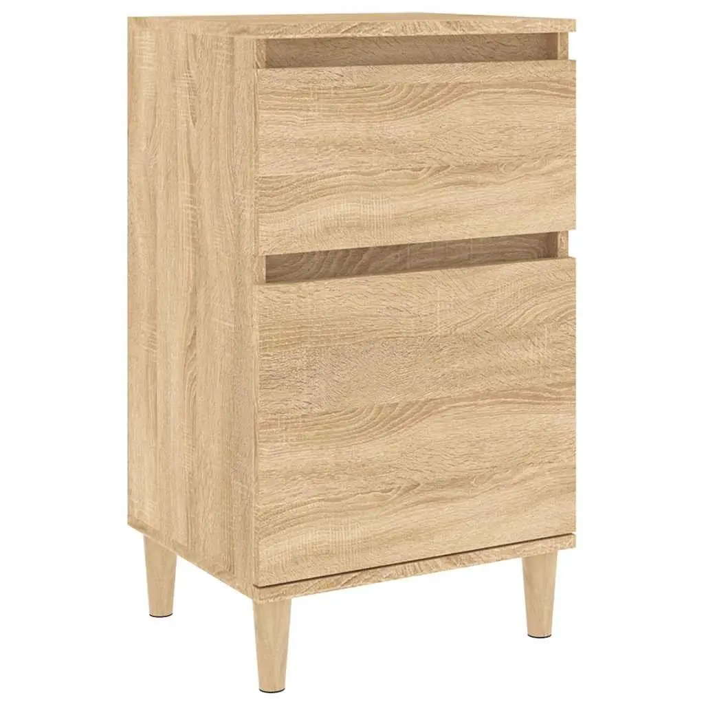 Bedside Table Cabinet Storage Nightstand 40 x 35 x 70 cm Brown
