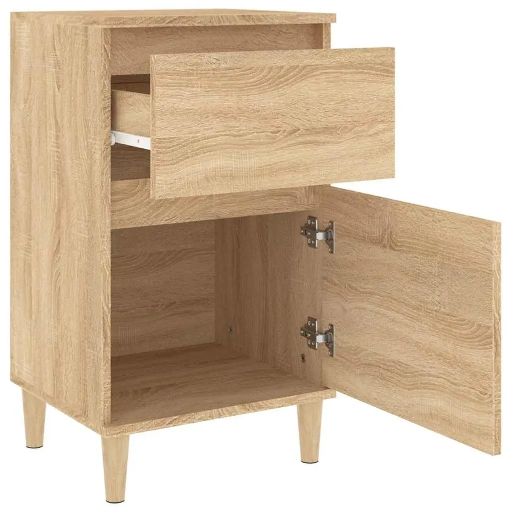 Bedside Cabinet 40x35x70cm Brown Nightstand Storage Organiser Bedroom Furniture
