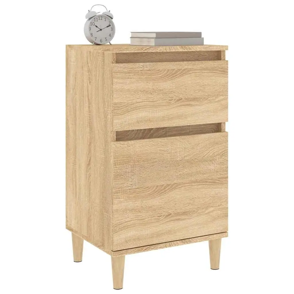 Bedside Cabinet 40x35x70cm Brown Nightstand Storage Organiser Bedroom Furniture