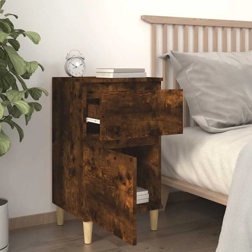 Bedside Cabinet Storage Table 40x35x70 cm Brown Engineered Wood