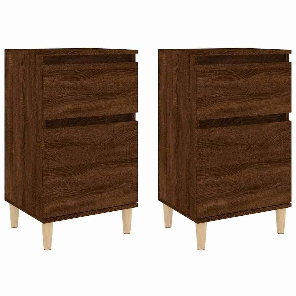 Bedside Cabinet Storage Nightstand Table 40x35x70cm Brown Oak Furniture