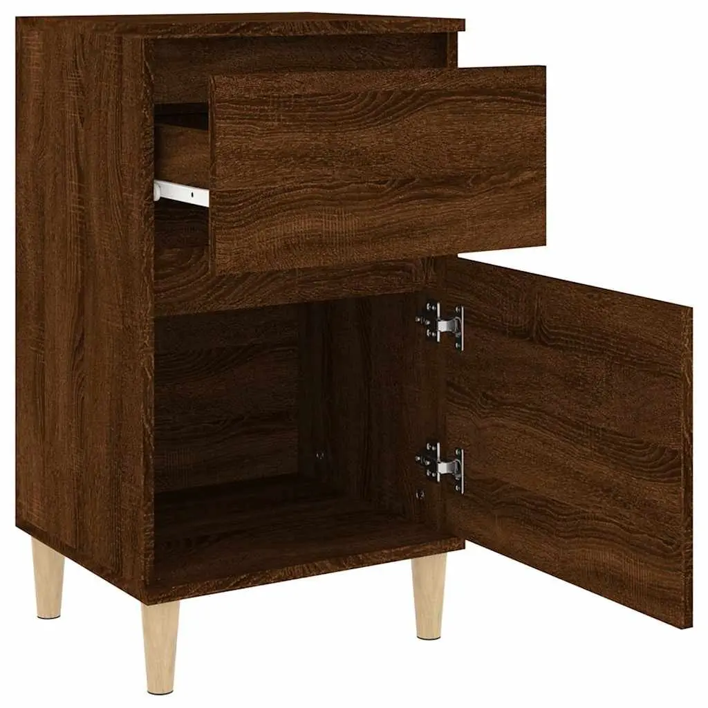 Bedside Cabinet Storage Nightstand Table 40x35x70cm Brown Oak Furniture