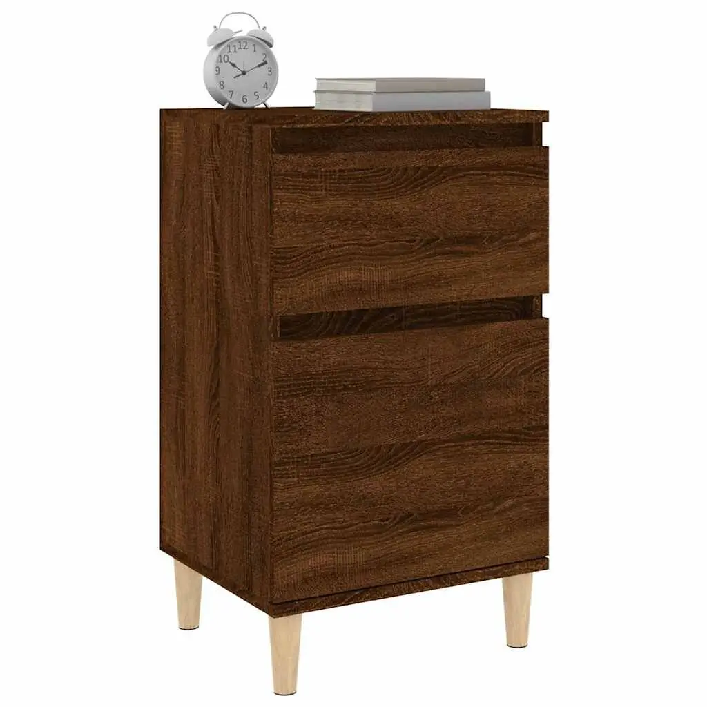 Bedside Cabinet Storage Nightstand Table 40x35x70cm Brown Oak Furniture