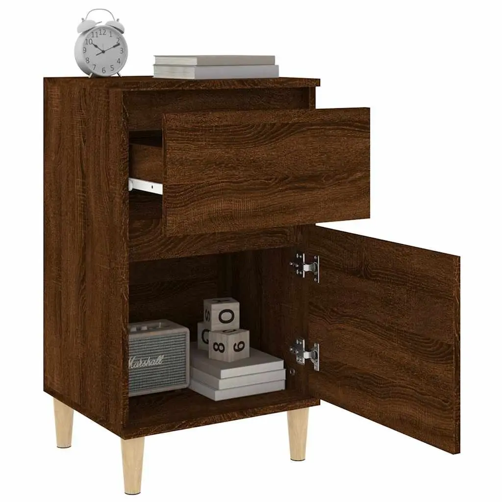 Bedside Cabinet Storage Nightstand Table 40x35x70cm Brown Oak Furniture