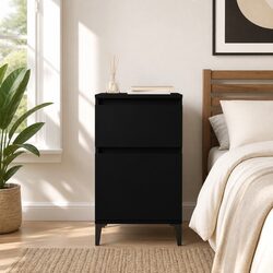 Warm and Reliable Black Nightstand for Your Home