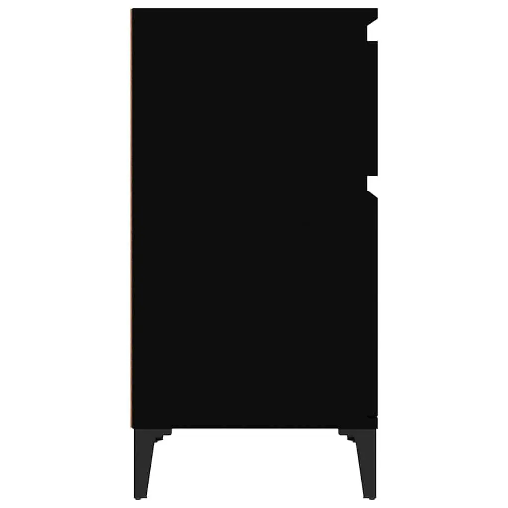 Bedside Cabinet Storage Organiser 40x35x70cm Black