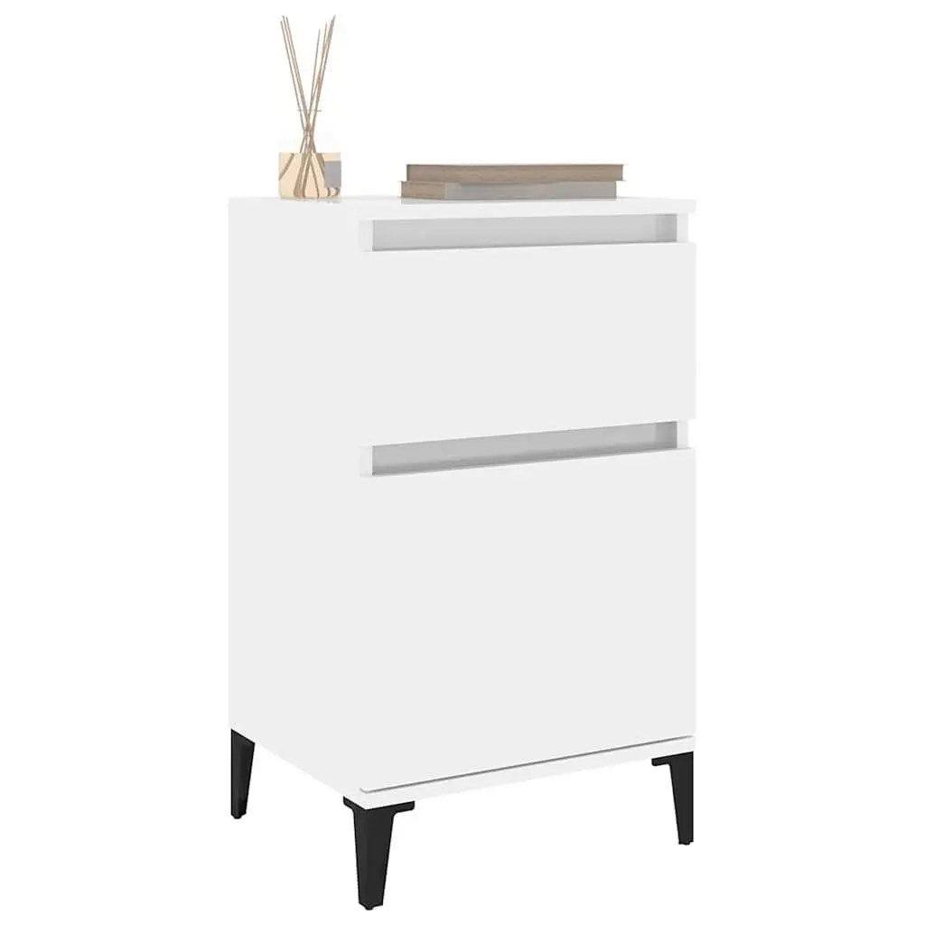 Bedside Cabinets 2 pcs White 40x35x70 cm Storage Nightstand Furniture