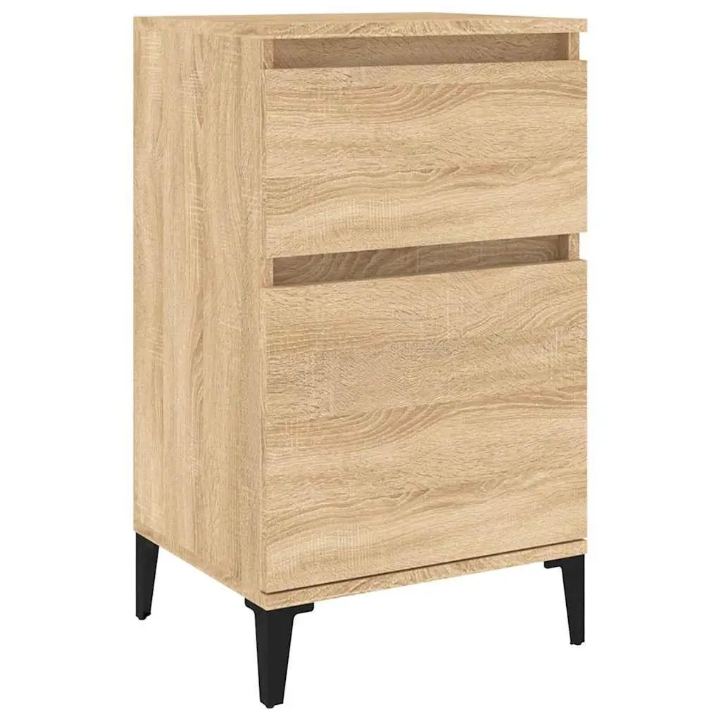 Bedside Table Storage Drawer Brown Bedroom Furniture 40 x 35 x 70 cm