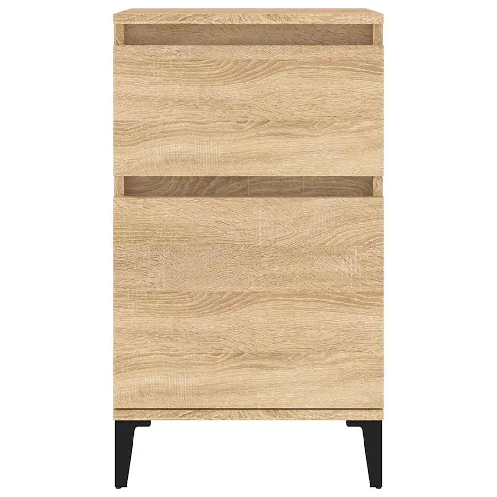 Bedside Table Storage Drawer Brown Bedroom Furniture 40 x 35 x 70 cm