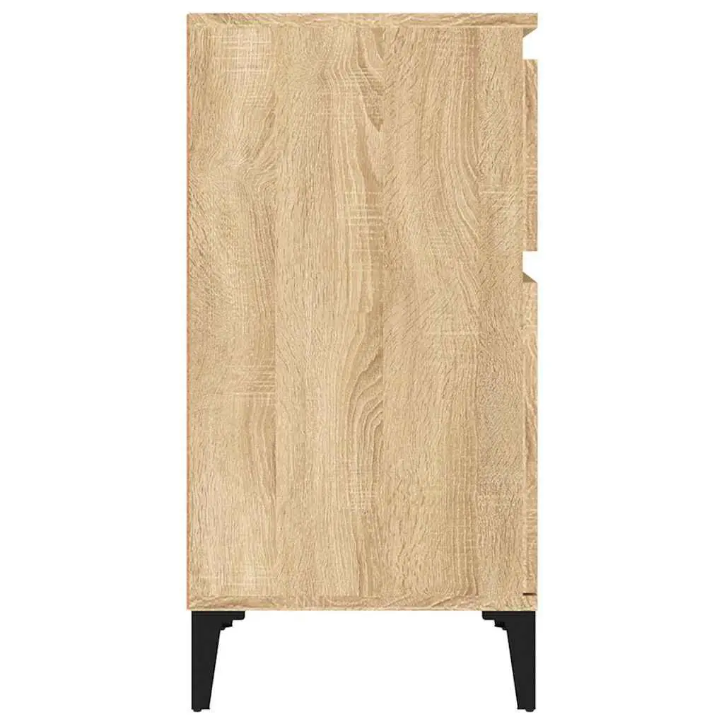 Bedside Table Storage Drawer Brown Bedroom Furniture 40 x 35 x 70 cm