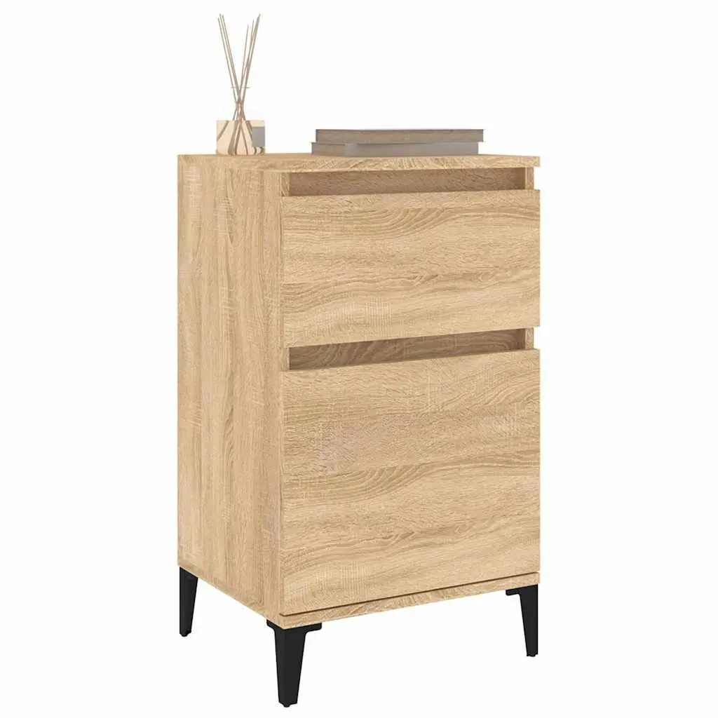 Bedside Table Storage Drawer Brown Bedroom Furniture 40 x 35 x 70 cm