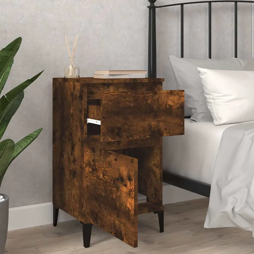 Bedside Cabinets 2 pcs Brown Nightstand Storage Bedroom Furniture 40x35x70 cm