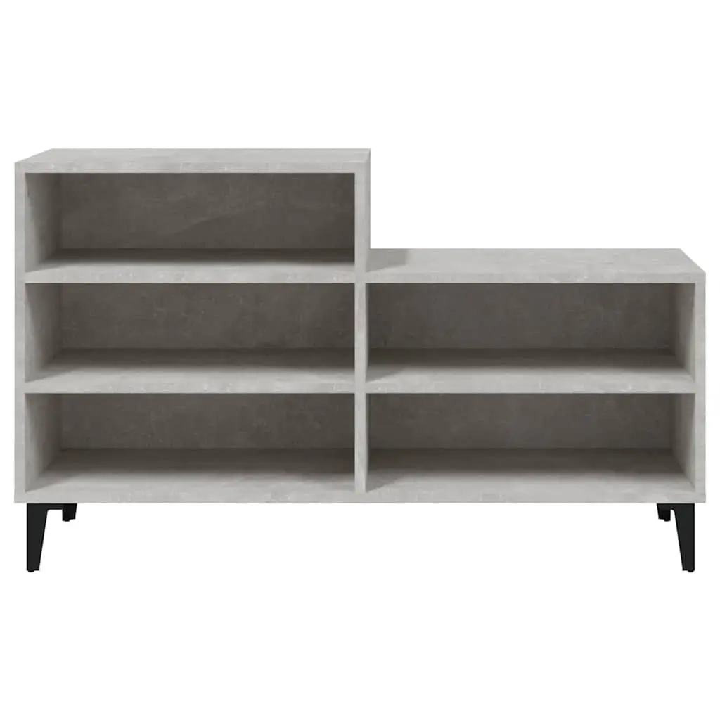 Shoe Cabinet Grey 102x36x60cm Engineered Wood Storage Rack 5 Shelves Organiser