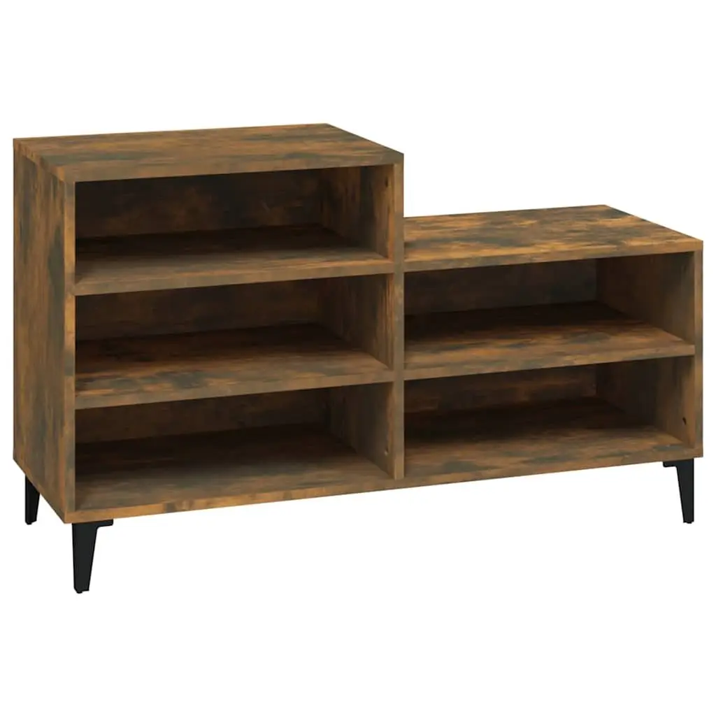 Shoe Storage Organiser Cabinet 5 Shelf Engineered Wood Smoked Oak Brown