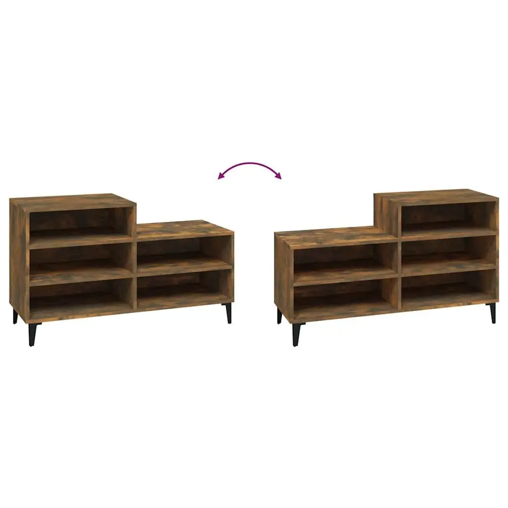 Shoe Storage Organiser Cabinet 5 Shelf Engineered Wood Smoked Oak Brown