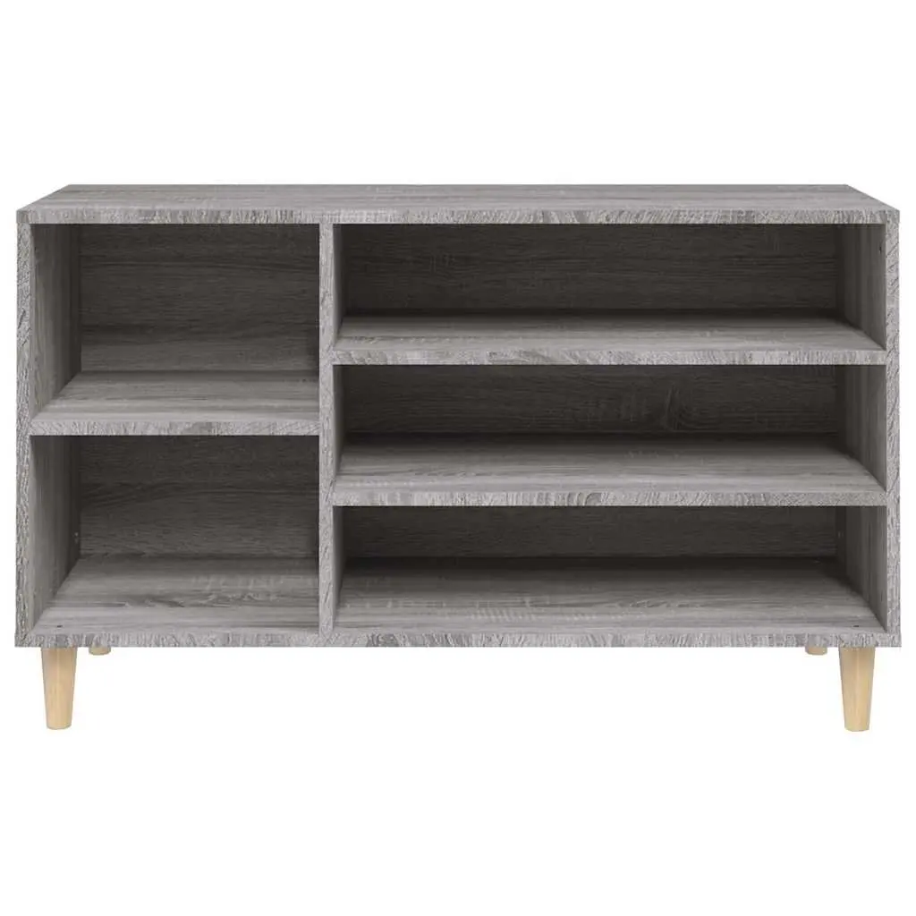 Shoe Cabinet Storage Organiser Grey 102W x 36D x 60H cm Engineered Wood